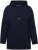 Ulla Popken Back Print Kangaroo Pocket Hoodie Navy - Sweatshirts & hoodies - 