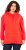 Ulla Popken Back Print Kangaroo Pocket Hoodie Hibiscus Red - Sweatshirts & hoodies - 