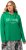 Ulla Popken City Name Graphic Hoodie Emerald Green - Sweatshirts & hoodies - 