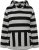 Ulla Popken Mixed Stripe Long Sleeve Hoodie Black - Sweatshirts & hoodies - 
