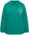 Ulla Popken Face Graphic Long Sleeve Hoodie Emerald Green - Sweatshirts & hoodies - 