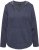 Ulla Popken Open Edged Long Sleeve V-Neck Hoodie Navy - Sweatshirts & hoodies - 