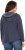 Ulla Popken Open Edged Long Sleeve V-Neck Hoodie Navy - Sweatshirts & hoodies - 