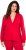 Ulla Popken Plunge Neck Long Sleeve Hoodie Salsa Red - Sweatshirts & hoodies - 