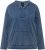 Ulla Popken Raw Hem Long Sleeve Hoodie Night Blue - Sweatshirts & hoodies - 