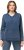Ulla Popken Raw Hem Long Sleeve Hoodie Night Blue - Sweatshirts & hoodies - 