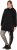 Ulla Popken Longline Lace Up Hoodie Black - Sweatshirts & hoodies - 