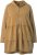 Ulla Popken Tiered Flounce Panel Zip Up Hoodie Mocha Brown - Sweatshirts & hoodies - 