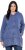 Ulla Popken Tiered Flounce Panel Zip Up Hoodie Atlantic Blue - Sweatshirts & hoodies - 