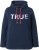 Ulla Popken TRUE Lettering Hoodie Navy Blue - Sweatshirts & hoodies - 