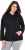 Ulla Popken Eyelet Embroidered Zip-Up Hoodie Black - Sweatshirts & hoodies - 