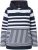 Ulla Popken Oversized Striped Long Sleeve Hoodie Ink Blue - Sweatshirts & hoodies - 