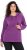Ulla Popken Rhinestone Drawstring Moon Wash Hoodie Light Plum - Sweatshirts & hoodies - 