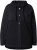 Ulla Popken Mixed Texture Button Down Hoodie Black - Sweatshirts & hoodies - 