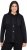 Ulla Popken Mixed Texture Button Down Hoodie Black - Sweatshirts & hoodies - 