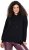 Ulla Popken Decorative Lace-Up Hoodie Black - Sweatshirts & hoodies - 