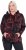Ulla Popken Fleece Flower Print Zip-Up Hoodie Black - Sweatshirts & hoodies - 