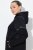 Ulla Popken Mix Fabric Reflective Trim Zip Hoodie Black - Sweatshirts & hoodies - Sweats, Hoodies & Maille Douillets
