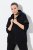 Ulla Popken Mix Fabric Reflective Trim Zip Hoodie Black - Sweatshirts & hoodies - Sweats, Hoodies & Maille Douillets