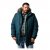 Men Plus Parka With Fur Hood Dark Green - Vestes - Vestes Homme Grandes Tailles