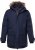 Men Plus Parka With Fur Hood Navy - Vestes - Vestes Homme Grandes Tailles