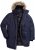 Men Plus Parka With Fur Hood Navy - Vestes - Vestes Homme Grandes Tailles
