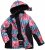 Ulla Popken HYPRAR Graphic Stripe Fully Lined Ski Jacket Teal - Vestes - 