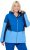 Ulla Popken HYPRAR Performance Colorblock Ski Jacket Denim Blue - Vestes - 