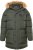 JP1880 Quilted Parka Lightweight and Warm with Faux Fur Hood Dark Green - Vestes - Vestes Homme Grandes Tailles