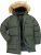 JP1880 Quilted Parka Lightweight and Warm with Faux Fur Hood Dark Green - Vestes - Vestes Homme Grandes Tailles