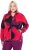 Ulla Popken Abstract Print Zip Fleece Jacket Pink Berry - Vestes - 