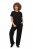 Ulla Popken Pull On Knit Straight Leg Pocket Pants Black - Pantalons - Pantalons femme grande taille