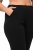 Ulla Popken Bootcut Elastic Waist Cotton French Terry Sport Pants Black - Ulla Popken - Vêtements Ulla Popken Grande Taille