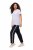 Ulla Popken Side Stripe Adjustable Drawstring Waist Joggers Navy - Pantalons - Pantalons femme grande taille