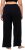 Ulla Popken Wide Leg Smocked Waist Knit Pants Black - Jeans & Pantalons Femme Grandes Tailles – Plus Size - 
