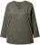 Ulla Popken Back To Basics V-Neck Relaxed Fit Cotton Tee Olive - T-shirts - 