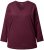 Ulla Popken Back To Basics V-Neck Relaxed Fit Cotton Tee Dark Berry - T-shirts - 
