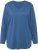 Ulla Popken Back To Basics V-Neck Relaxed Fit Cotton Tee Denim Blue - T-shirts - 