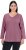 Ulla Popken Back To Basics V-Neck Relaxed Fit Cotton Tee Dark Rose - T-shirts - 