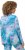 Ulla Popken Marble Ski Top with Gaiter Bright Turquoise - T-shirts imprimés pour femme - 