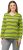 Ulla Popken Striped Hem Long Sleeve Tee Apple Green - T-shirts imprimés pour femme - 