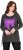 Ulla Popken Tie Hem Long Sleeve Graphic Tee Charcoal Grey Melange - T-shirts imprimés pour femme - 
