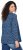 Ulla Popken Geometric Print 3/4 Sleeve Pleated Tee Navy Blue - T-shirts imprimés pour femme - 