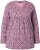 Ulla Popken Geometric Print 3/4 Sleeve Pleated Tee Raspberry - T-shirts imprimés pour femme - 