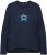 Ulla Popken Star Long Sleeve Graphic Tee Navy Blue - T-shirts imprimés pour femme - 
