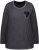 Ulla Popken Cold Dyed Sequined Heart Long Sleeve Tee Asphalt - T-shirts imprimés pour femme - 