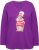 Ulla Popken Christmas Squirrel Long Sleeve Graphic Tee Dark Purple - T-shirts imprimés pour femme - 