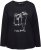 Ulla Popken Metallic Graphic Holiday Tee Black - T-shirts imprimés pour femme - 