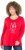 Ulla Popken Metallic Graphic Holiday Tee Salsa Red - T-shirts imprimés pour femme - 