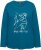Ulla Popken Metallic Graphic Holiday Tee Teal - T-shirts imprimés pour femme - 